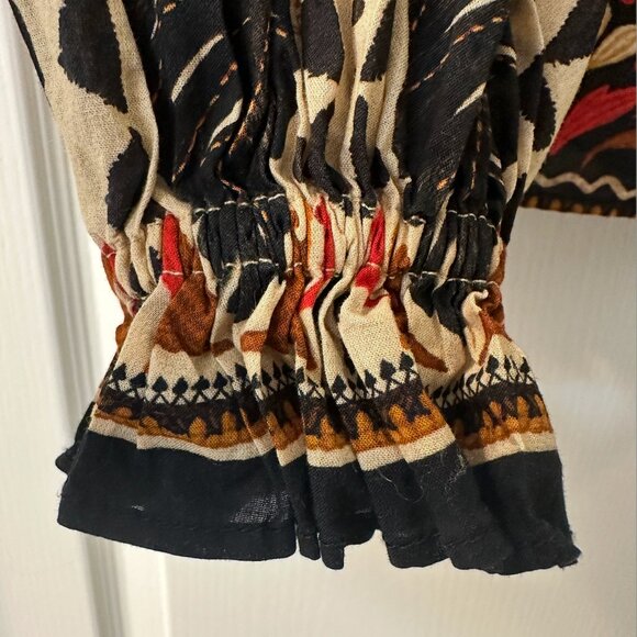 FARM Rio Long-Sleeve V-Neck Printed Blouse - Picture 6 of 9